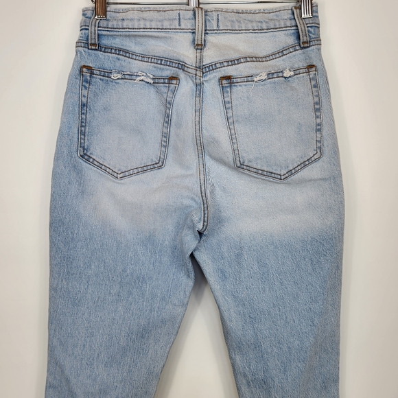 Abercrombie & Fitch High Rise Mom Jean Tapered Cropped Distressed Ripped 26 2 - Picture 7 of 10